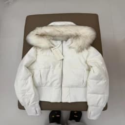 New Retro Pink Warm Fur Collar Hooded Short Women Cotton Clothing Fashionable Harajuku High Street Winter Coat for Women