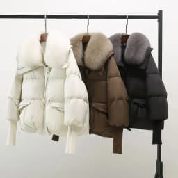 Women Winter Down Cotton Jacket 2025 New Women Warm Thick Cotton Coat Larger Fur Collar Cotton Padded Jacket Women Parka Coat