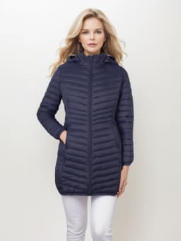 SANTELON Outdoor Windproof Warm Puffer Coat For Women Ultralight Smooth Packable Outwear With Detachable Hood NOT Asian Size