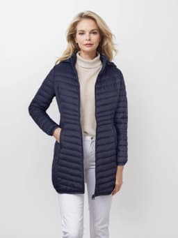 SANTELON Outdoor Windproof Warm Puffer Coat For Women Ultralight Smooth Packable Outwear With Detachable Hood NOT Asian Size