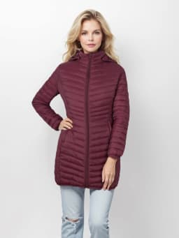 SANTELON Outdoor Windproof Warm Puffer Coat For Women Ultralight Smooth Packable Outwear With Detachable Hood NOT Asian Size