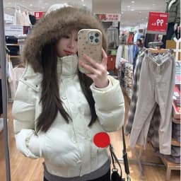Women Autumn Winter Fur Collar Cotton Coat 2025 New Women Warm Thicken Hooded Cotton Padded Jacket Women Short Parkas Outwear