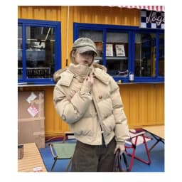 Women Autumn Winter Fur Collar Cotton Coat 2025 New Women Warm Thicken Hooded Cotton Padded Jacket Women Short Parkas Outwear