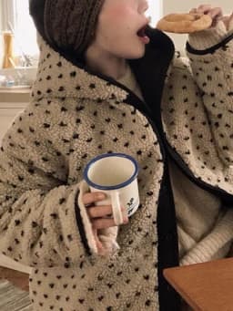 Trendy Floral Lamb Wool Cotton Jacket Women's Hooded Coat Korean Style Age-Defying Design Winter New Arrival