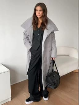 Bornladies Women Loose Quilted Jackets Parkas Winter Coats Oversized Warm Long Belt Puffer Jackets Ladies Cotton Padded Jacket