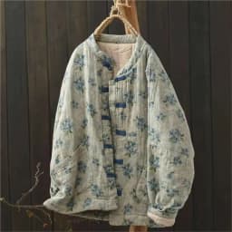 Johnature Vintage Buckle Floral Print Chinese Style Parkas 2025 Woman Winter New Long Sleeves Loose Single Breasted Parkas