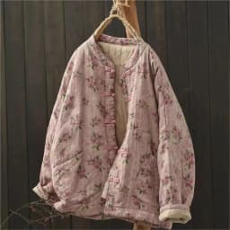 Johnature Vintage Buckle Floral Print Chinese Style Parkas 2025 Woman Winter New Long Sleeves Loose Single Breasted Parkas