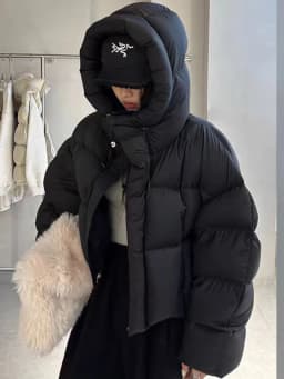 Sli ort Cotton Jaet Women's Winter Faion Bread Design Hooded American Sle Cact Size Ladies' Korean Version Coat
