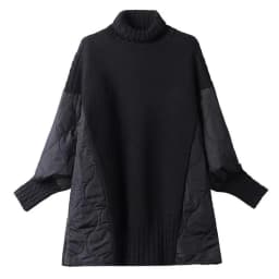 Women's Winter Parka Coat 2025 Fashion Versatile Lady Splicing Knitted Outerwear Temperament Casual Ladies Sweater Jacket
