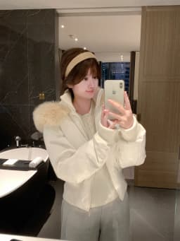 Pink Fluffy Hooded Cotton Jacket Women's Winter New Loose Thickened Bread Style Warm Cotton Coat Korean Style Commute