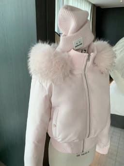 Pink Fluffy Hooded Cotton Jacket Women's Winter New Loose Thickened Bread Style Warm Cotton Coat Korean Style Commute
