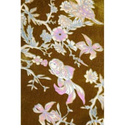 ELFSACK Chinese Velvet Jacket with Floral & Goldfish Embroidery, Royal Elegant Loose Coat , V-Neck Vintage Outerwear