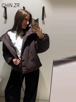 Casual Women's Brown Lace Up Cotton Coat Stand Collar Long Sleeve Pocket Thick Jackets 2025 Autumn Winter Lady Warm Outerwear