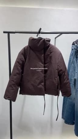 Casual Women's Brown Lace Up Cotton Coat Stand Collar Long Sleeve Pocket Thick Jackets 2025 Autumn Winter Lady Warm Outerwear