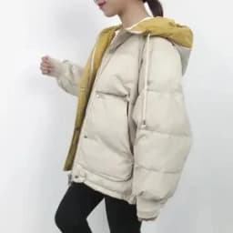 2024 Winter Korean Warm Female Puffer Coat Pocket Solid Parkas Padding Long Sleeve Thick New in Outerwears Hooded Women's Jacket