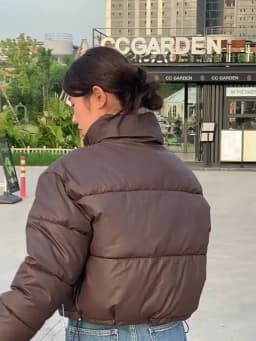 Winter Women Clothes Cropped Jackets Parkas Warm Stand Collar Cold Coat Zipper Puffer Jacket Korean Fashion Cotton-padded Jacket
