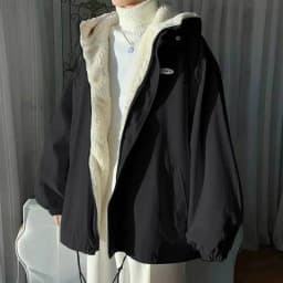 Lamb Wool Jacket Women's 2026 Autumn Winter New Korean Version Loose Workwear Student Cotton Jackets Female Hooded Warm Coat