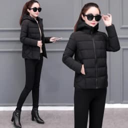 2026 Winter New Women Light Down Cotton Hooded Jacket Warm Loose Short Outerwear Casual Female Bread Clothing Cotton Basic Coats