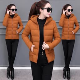 2026 Winter New Women Light Down Cotton Hooded Jacket Warm Loose Short Outerwear Casual Female Bread Clothing Cotton Basic Coats
