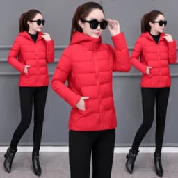 2026 Winter New Women Light Down Cotton Hooded Jacket Warm Loose Short Outerwear Casual Female Bread Clothing Cotton Basic Coats