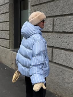 Upgraded Larger Thicker Women's Cotton Coat Striped Hooded Single Breasted Long Sleeve 2026 New Casual Female Coats Loose Outfit