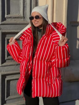 Upgraded Larger Thicker Women's Cotton Coat Striped Hooded Single Breasted Long Sleeve 2026 New Casual Female Coats Loose Outfit
