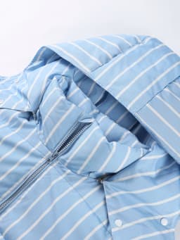 Upgraded Larger Thicker Women's Cotton Coat Striped Hooded Single Breasted Long Sleeve 2026 New Casual Female Coats Loose Outfit