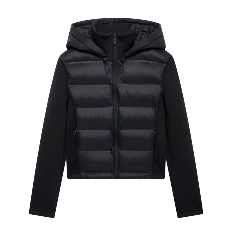 Women's Fall/Winter 2024 New Zipper Simple Panelled Sleeves Hooded Cotton Jacket Casual fashion jacket