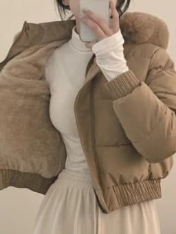 Faionable Thiened Autumn Winter ort Bread Sle Jaet Women's Chic Hooded Coat with Fur Collar Long Sve Warm Cotton...