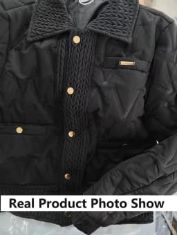 Women Cotton Padded Coats Autumn Winter Lightweight Fashion Turn-down Collar Quilted Jacket Outerwear Female Warm Overcoats