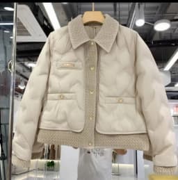 Women Cotton Padded Coats Autumn Winter Lightweight Fashion Turn-down Collar Quilted Jacket Outerwear Female Warm Overcoats