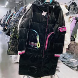 Winter Glossy Long Hooded Jacket Parka Women White Duck Down Big Pocket Knee Length Down Jacket Female Warm Down Outwears Coat