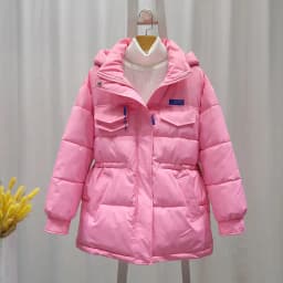 2026 New Women Down Cotton Coat Winter Jacket Female Mid Length Version Loose Outwear Thick Warm Parkas Hooded Outcoat