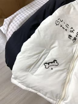 Y2k Aesthetic Contrast Patchwork Parkas Women Harajuku Japanese Cartoon Print Loose Wadded Jacket Casual Grunge Padded Coats