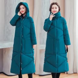 Vintage Thicken Down Cotton Jacket Women Wear 2026 Winter New National Style Loose Long Coat Female Warm Hooded Parkas Overcoat
