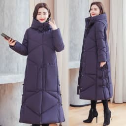 Vintage Thicken Down Cotton Jacket Women Wear 2026 Winter New National Style Loose Long Coat Female Warm Hooded Parkas Overcoat