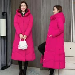 Vintage Thicken Down Cotton Jacket Women Wear 2026 Winter New National Style Loose Long Coat Female Warm Hooded Parkas Overcoat
