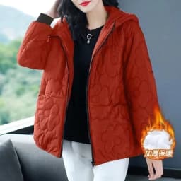 2026 Autumn Winter New Loose Cotton Jacket Women's Fashionable Casual Hooded Coat Female Thicken Warm Zipper Jackets Tops