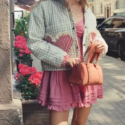 Women Lovely Loose Heart Patterned Parkas 2025 Winter New Long Sleeve Quilted Cotton Padded Jacket Coat Female Cute Outerwear