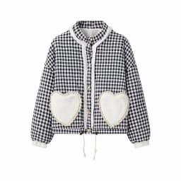 Women Lovely Loose Heart Patterned Parkas 2025 Winter New Long Sleeve Quilted Cotton Padded Jacket Coat Female Cute Outerwear