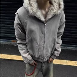 Subculture Punk Faxu Fur Hoodies Coats Harajuku Streetwear Zipper Solid Parkas Jacket Aesthetic Style Vintage Hooded Harajuku