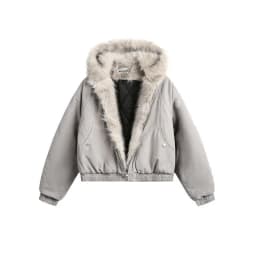 Subculture Punk Faxu Fur Hoodies Coats Harajuku Streetwear Zipper Solid Parkas Jacket Aesthetic Style Vintage Hooded Harajuku