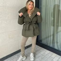 Autumn Winter Warm Cotton Jacket Women 2025 New Fashion Loose Casual Cotton Coat Stand-Up Collar Pure Colour Outerwear Female