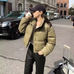 Korean Women Cotton Padded Jacket Winter Parkas 2026 Cropped Down Cotton Oversize Jacket Puffer Snow Coats Waterproof Outerwear