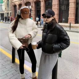 Korean Women Cotton Padded Jacket Winter Parkas 2026 Cropped Down Cotton Oversize Jacket Puffer Snow Coats Waterproof Outerwear