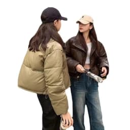 Korean Women Cotton Padded Jacket Winter Parkas 2026 Cropped Down Cotton Oversize Jacket Puffer Snow Coats Waterproof Outerwear