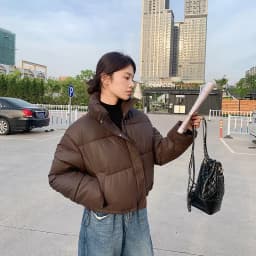 Winter Cropped Jacket Women Clothing Warm Short Puffer Jackets Lightweight Chic Stand Up Collar Student Cotton-padded Jacket New