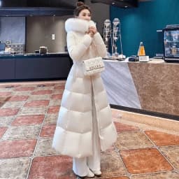 Fashion Fur Collar Down Coat Women Parkas Winter 2026New Windbreaker Long Warm Cotton Padded Coat Korean Outwear Ladies Tide Top