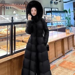 Fashion Fur Collar Down Coat Women Parkas Winter 2026New Windbreaker Long Warm Cotton Padded Coat Korean Outwear Ladies Tide Top