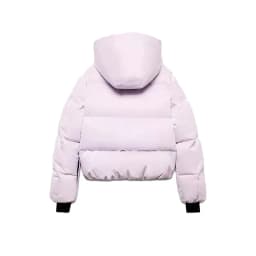 JNLEAOG Autumn New Women's Fashion Ski Series Cotton Jacket Long Pants Street Style Hooded Zipper Closure Regular Fit Pure Color